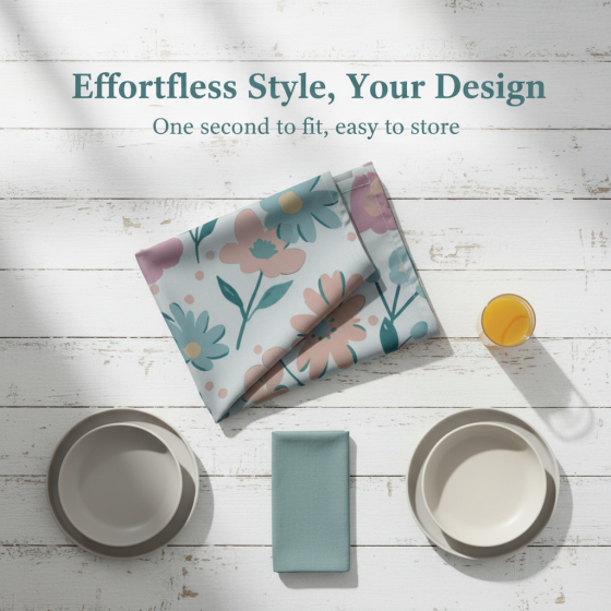 Folding table elastic table cover, wedding exhibition round table cover, high-end universal banquet table cover, desktop protection cover, tablecloth