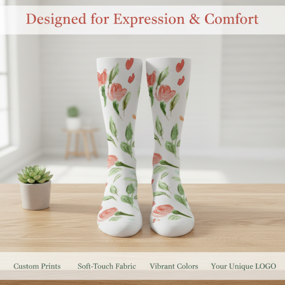 Customized mid-calf socks