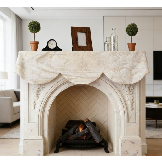 customizable ，Lightweight fireplace tablecloth, table scarf decoration, fireplace cover scarf