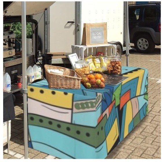 Rectangle Table Clothes Versatile Fabric Table Cover for Folding Table, Parties, Holiday Dinner, Trade Show