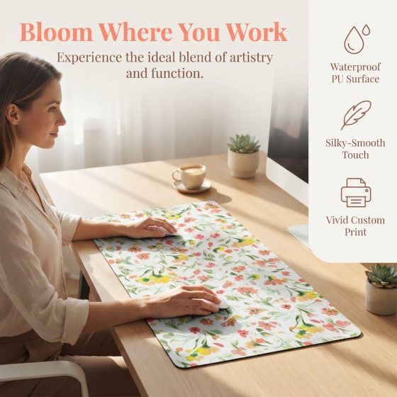 customizable  Waterproof  Wipeable Dining PU Place Mats for Indoor & Outdoor, Easy to Clean