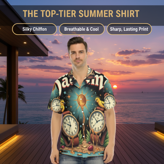 Customizable pattern linen shirt, breathable and comfortable, essential for vacations and summer.